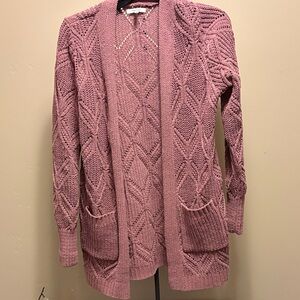 Maurice’s open front cardigan with pockets.